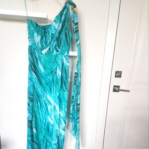 One shoulder maxi dress